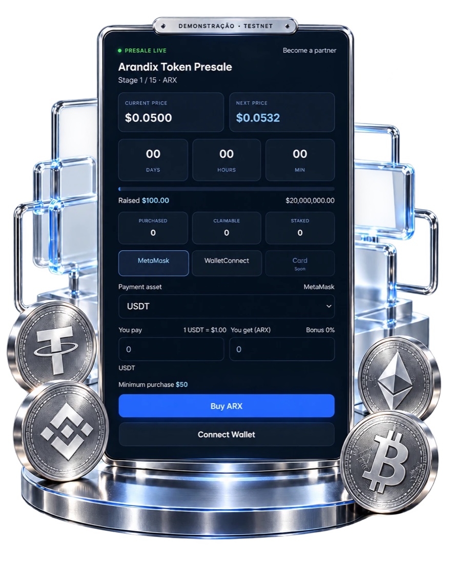 Plataforma de presale Arandix